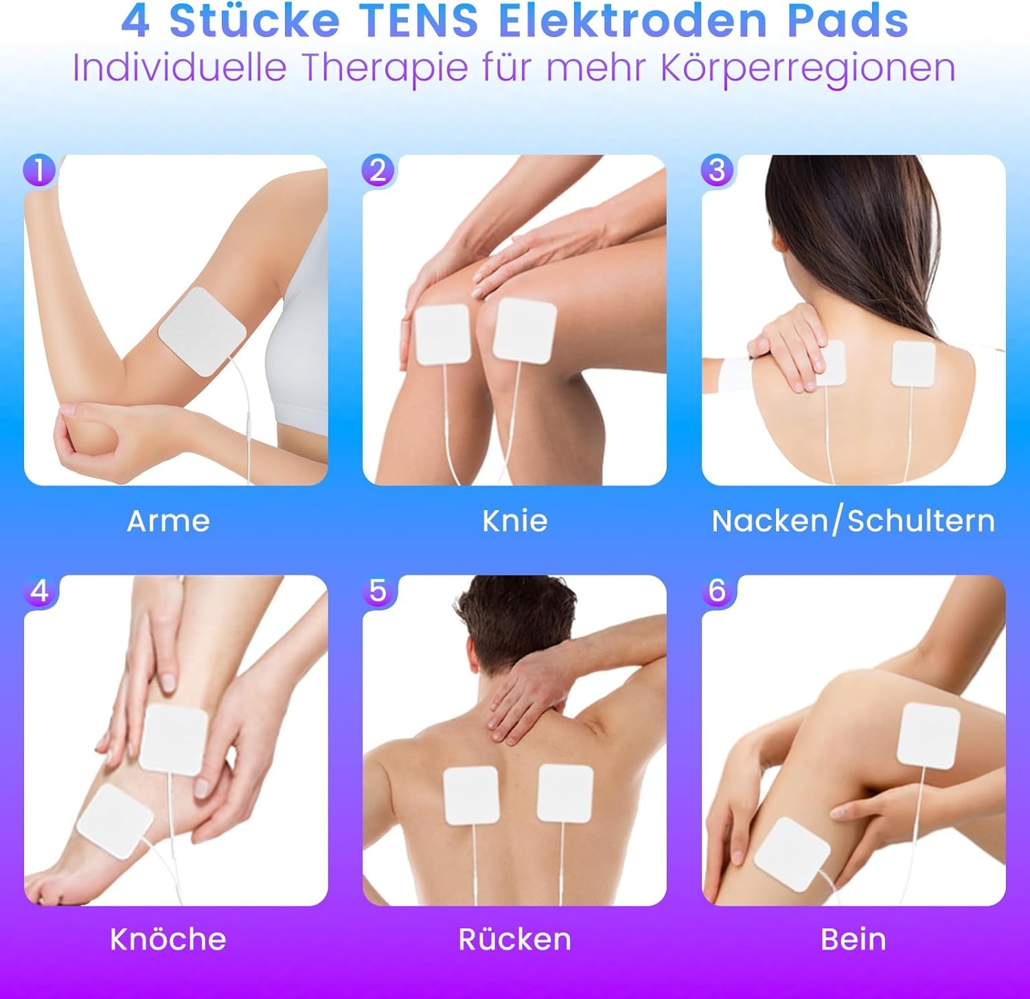 Voet & Been Doorbloedingsstimulator met EMS, TENS, Roodlichttherapie (660+850nm) & 4 Elektrodepads