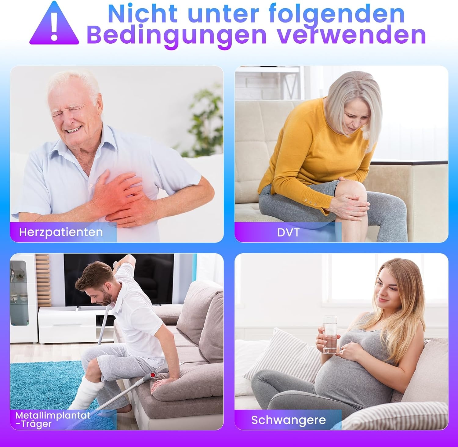 Voet & Been Doorbloedingsstimulator met EMS, TENS, Roodlichttherapie (660+850nm) & 4 Elektrodepads