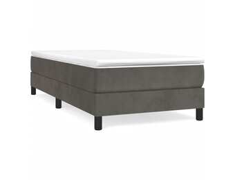vidaXL Bedframe 90x200cm - Donkergrijs Fluweel (34% Korting)
