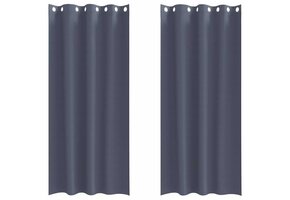 vidaXL Gordijnen Antraciet Polyester (2 stuks) - 37% Korting!