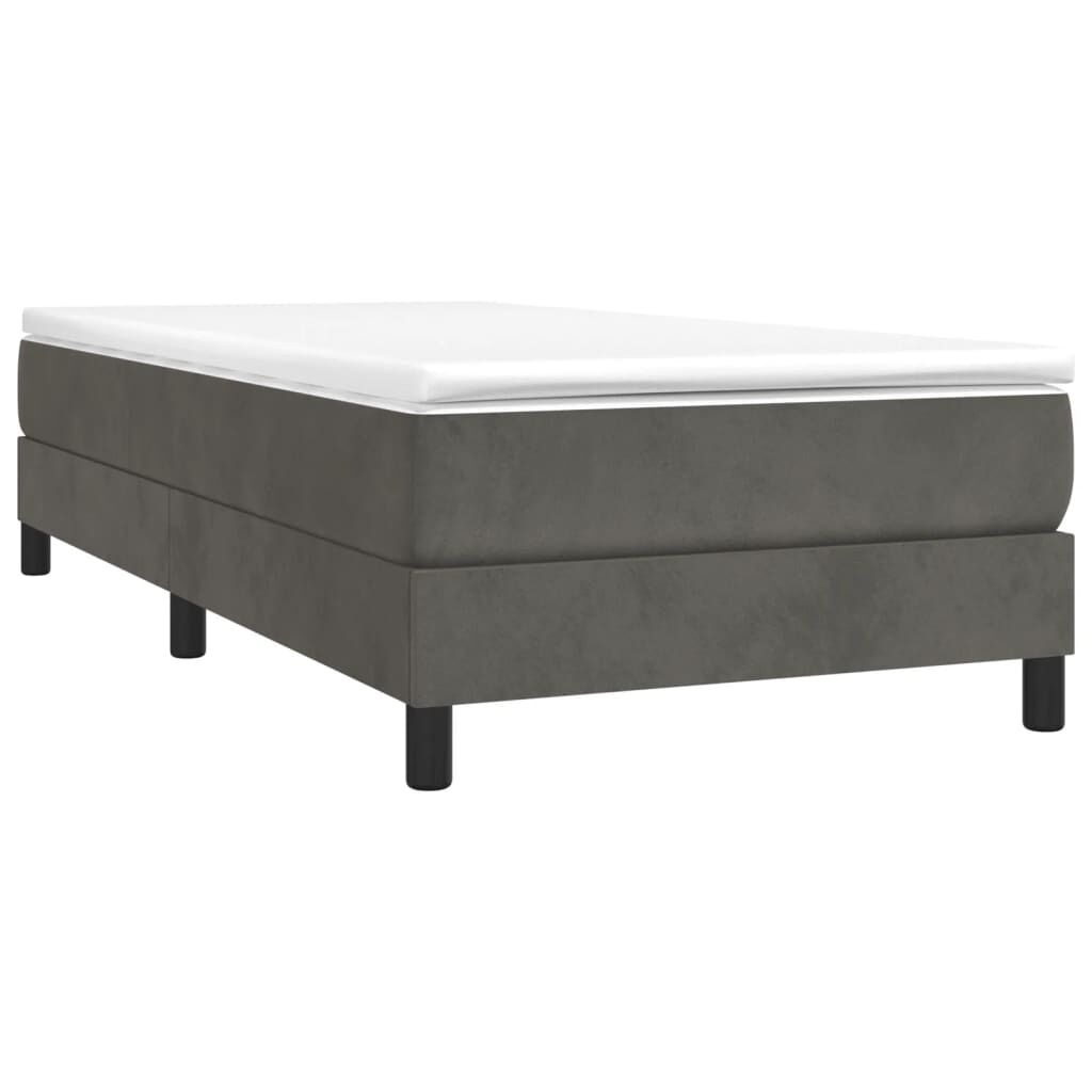 vidaXL Bedframe 90x200cm - Donkergrijs Fluweel (34% Korting)