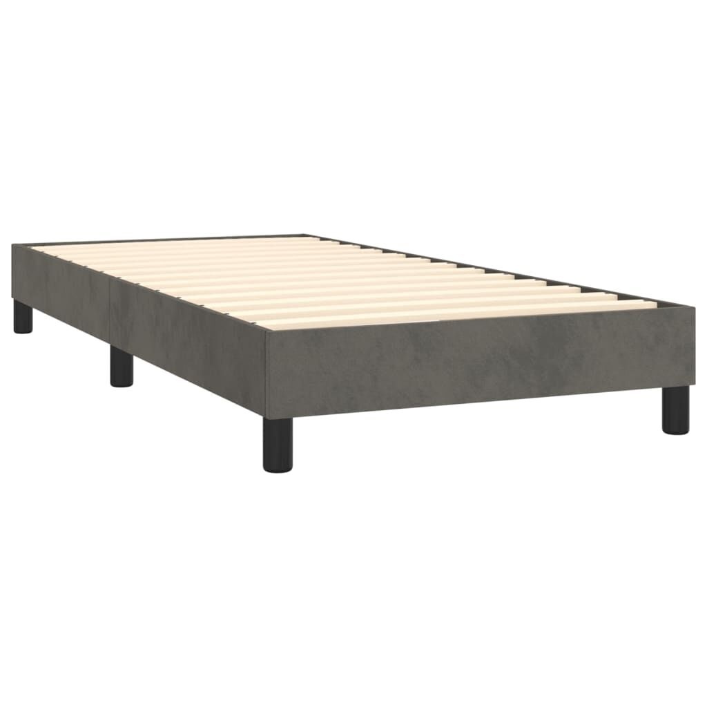 vidaXL Bedframe 90x200cm - Donkergrijs Fluweel (34% Korting)