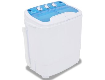 vidaXL Mini wasmachine met dubbele trommel 5,6 kg