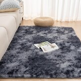 Vamcheer Modern woonkamertapijt, 8 mm, machinewasbaar, lange pool, antislip, tapijt voor woonkamer, kinderen, gymnastiek, 80 x 150 cm, grijs