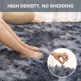 Vamcheer Modern woonkamertapijt, 8 mm, machinewasbaar, lange pool, antislip, tapijt voor woonkamer, kinderen, gymnastiek, 80 x 150 cm, grijs