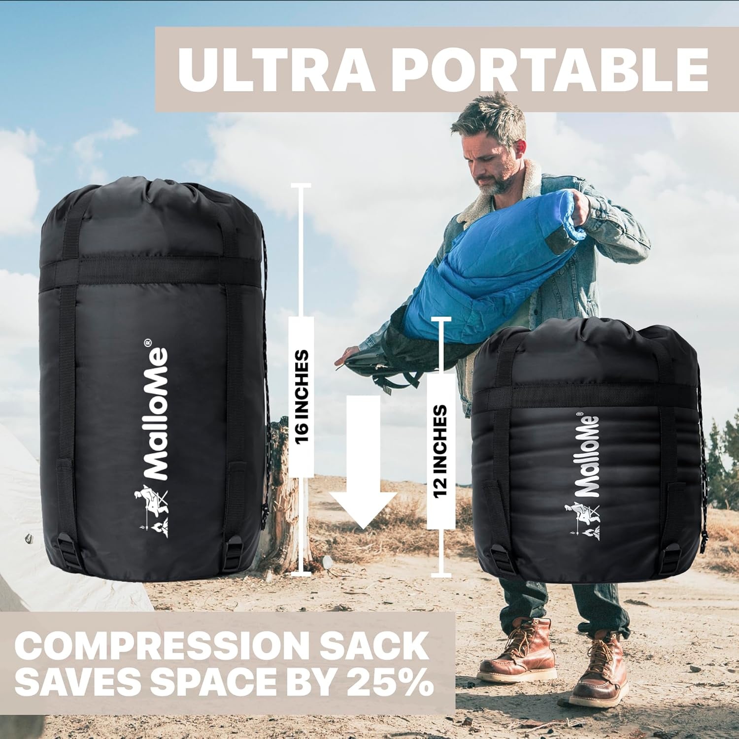 MalloMe Kampeerslaapzak Roze Pluche Comfort - 0 tot 18°C