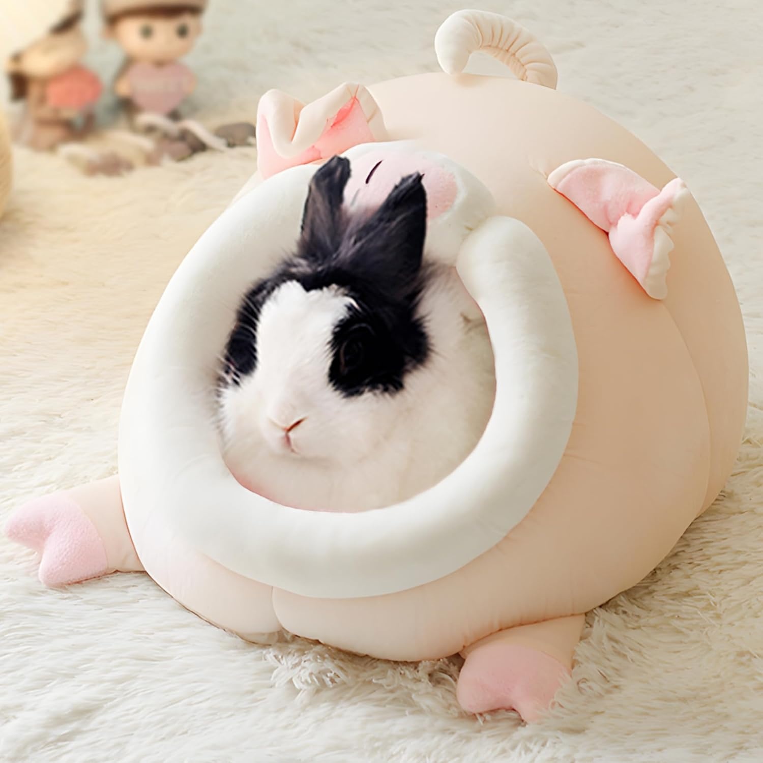 JanYoo Hondenhok & Konijnenmand L, Zacht en Wasbaar Knuffelnest voor Cavia's, Hamsters, Fretten en Meer