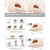 JanYoo Hondenhok & Konijnenmand L, Zacht en Wasbaar Knuffelnest voor Cavia's, Hamsters, Fretten en Meer