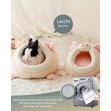 JanYoo Hondenhok & Konijnenmand L, Zacht en Wasbaar Knuffelnest voor Cavia's, Hamsters, Fretten en Meer