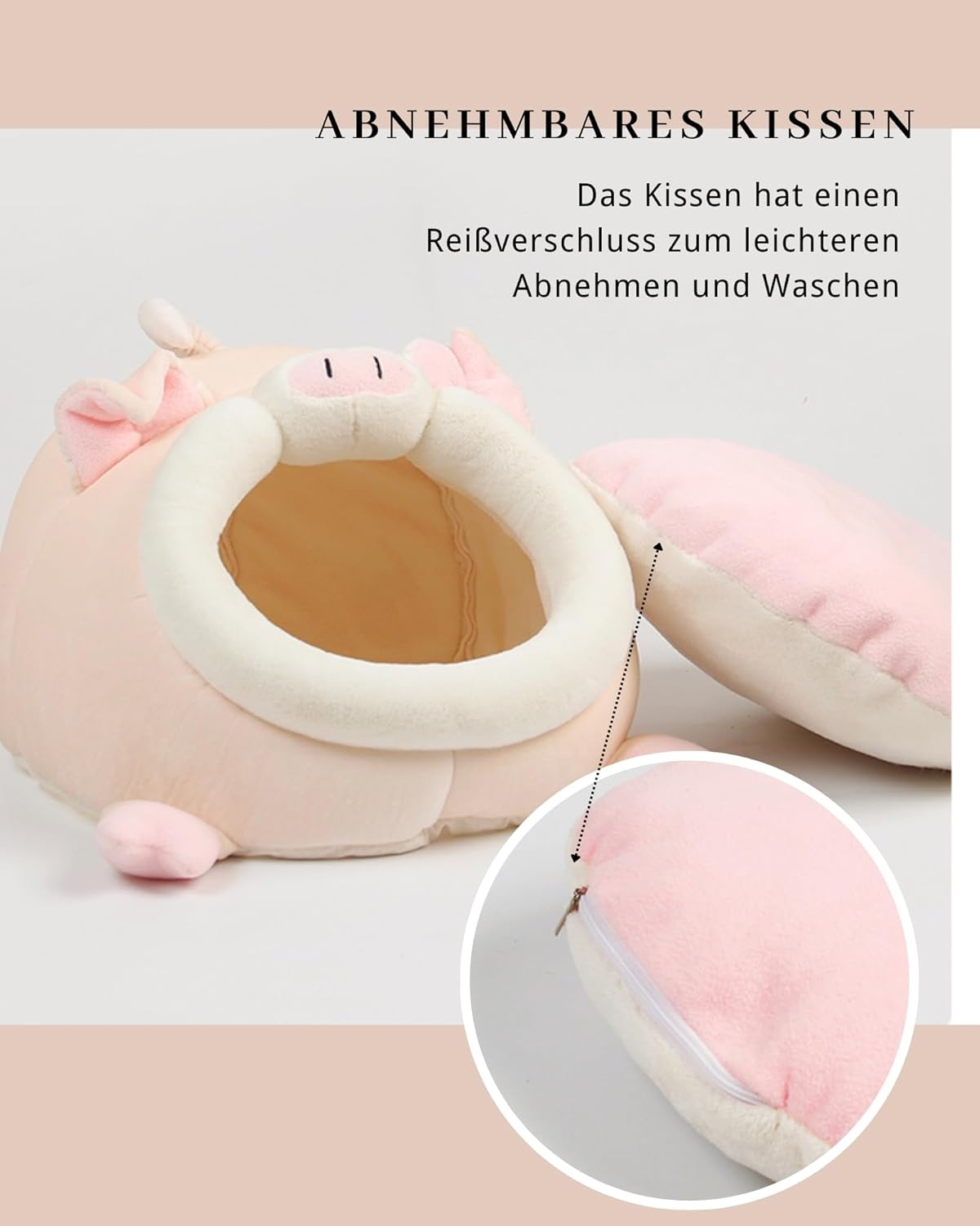 JanYoo Hondenhok & Konijnenmand L, Zacht en Wasbaar Knuffelnest voor Cavia's, Hamsters, Fretten en Meer