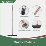 Eyliden Vloerwisser met telescopische handgreep, zware vloerreiniging, krasvast, duurzaam EVA-schuimblad voor badtegels, glazen ramen