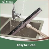 Eyliden Vloerwisser met telescopische handgreep, zware vloerreiniging, krasvast, duurzaam EVA-schuimblad voor badtegels, glazen ramen