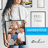 Calias® [1 stuk] Fotolijst, 30 x 40 cm, zwart, fotolijst van hout met onbreekbaar plexiglas, houten fotolijst incl. standaard en ophanging, echt houten fotolijst, FSC-gecertificeerd, made in EU, 1