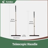 Eyliden Vloerwisser met telescopische handgreep, zware vloerreiniging, krasvast, duurzaam EVA-schuimblad voor badtegels, glazen ramen