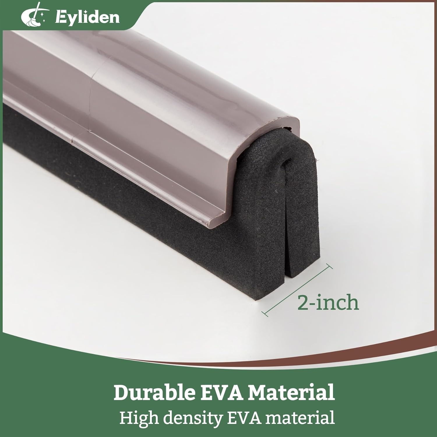 Eyliden Vloerwisser met telescopische handgreep, zware vloerreiniging, krasvast, duurzaam EVA-schuimblad voor badtegels, glazen ramen