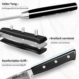 Professionele Messenset met 14 Delen en Messenblok, Inclusief 6 Steakmessen en Schaar