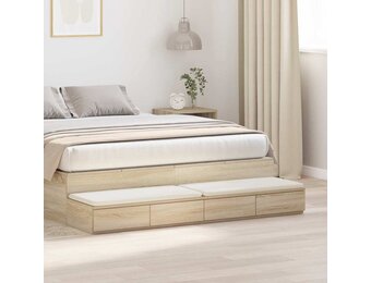 vidaXL Bedlades Sonoma eiken 160 x 36,5 x 16,5 cm Bewerkt hout