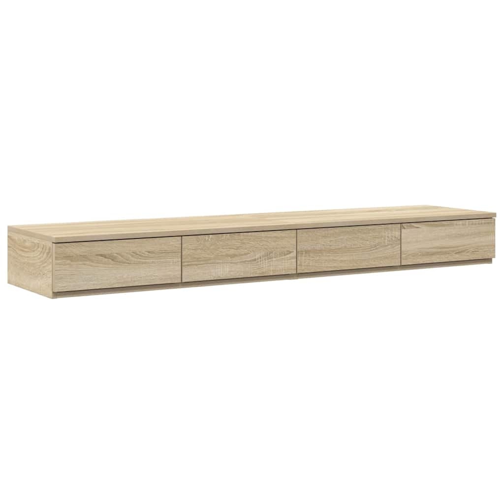 vidaXL Bedlades Sonoma eiken 160 x 36,5 x 16,5 cm Bewerkt hout