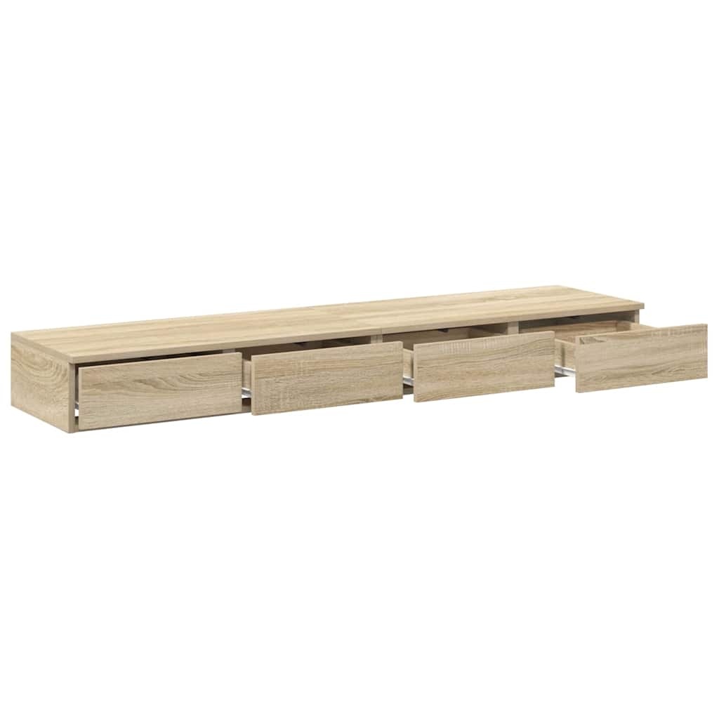 vidaXL Bedlades Sonoma eiken 160 x 36,5 x 16,5 cm Bewerkt hout