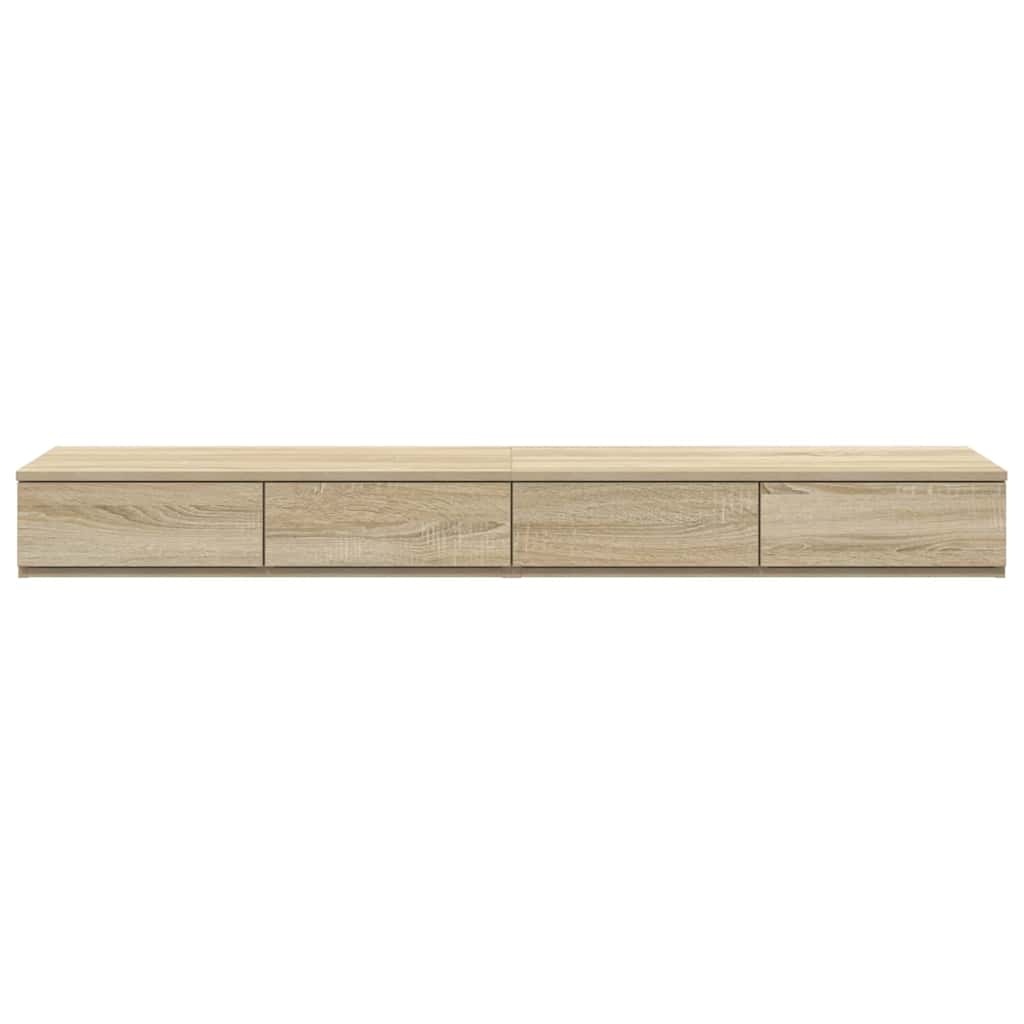 vidaXL Bedlades Sonoma eiken 160 x 36,5 x 16,5 cm Bewerkt hout