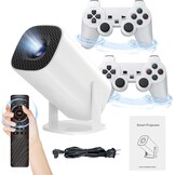 P30 Max Gaming-projector met 2 draadloze controllers, 35000 games, wifi 6 en bluetooth 5.4, 4K en 1080P, draagbaar met 50% zoom en 180° verstelbare ondersteuning