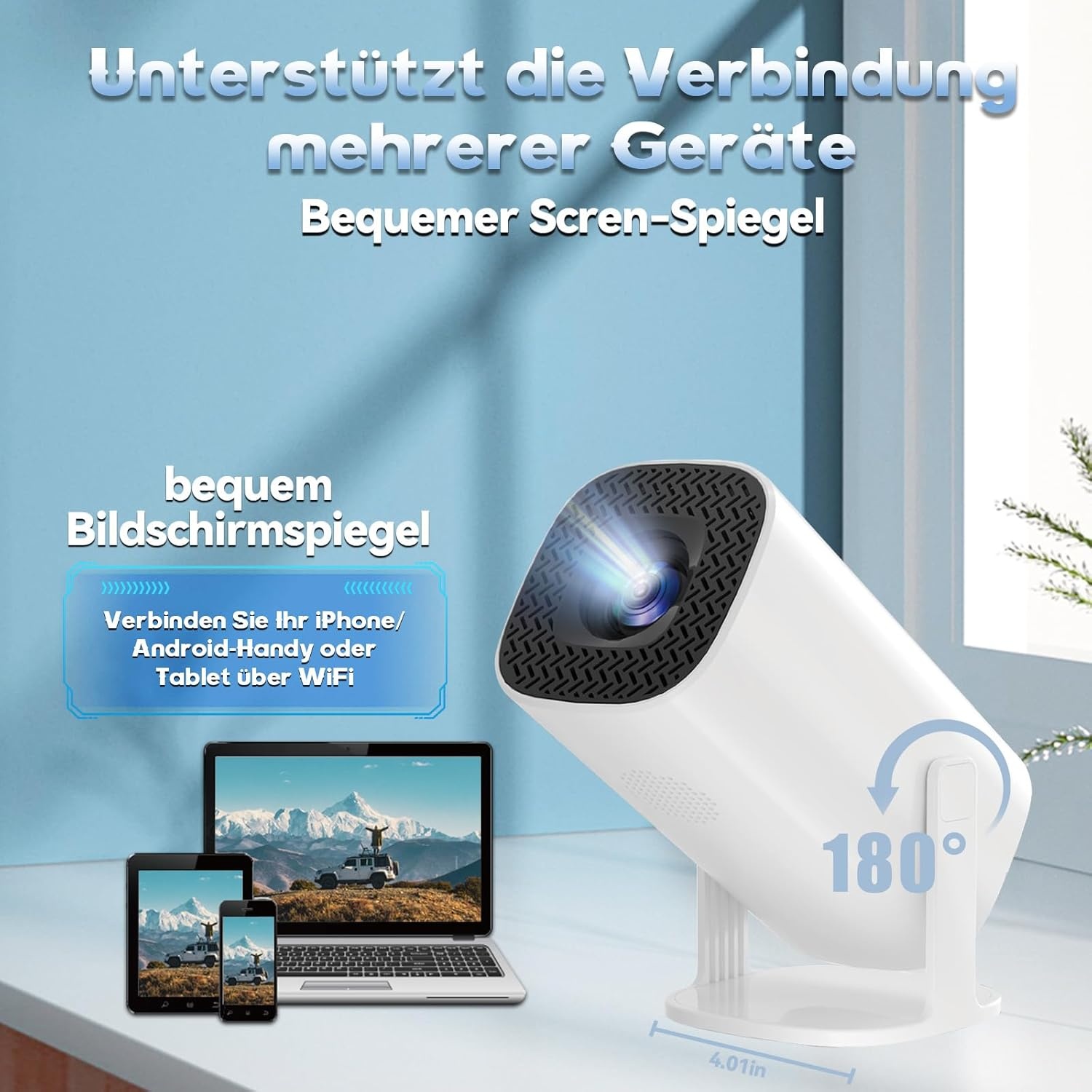 P30 Max Gaming-projector met 2 draadloze controllers, 35000 games, wifi 6 en bluetooth 5.4, 4K en 1080P, draagbaar met 50% zoom en 180° verstelbare ondersteuning