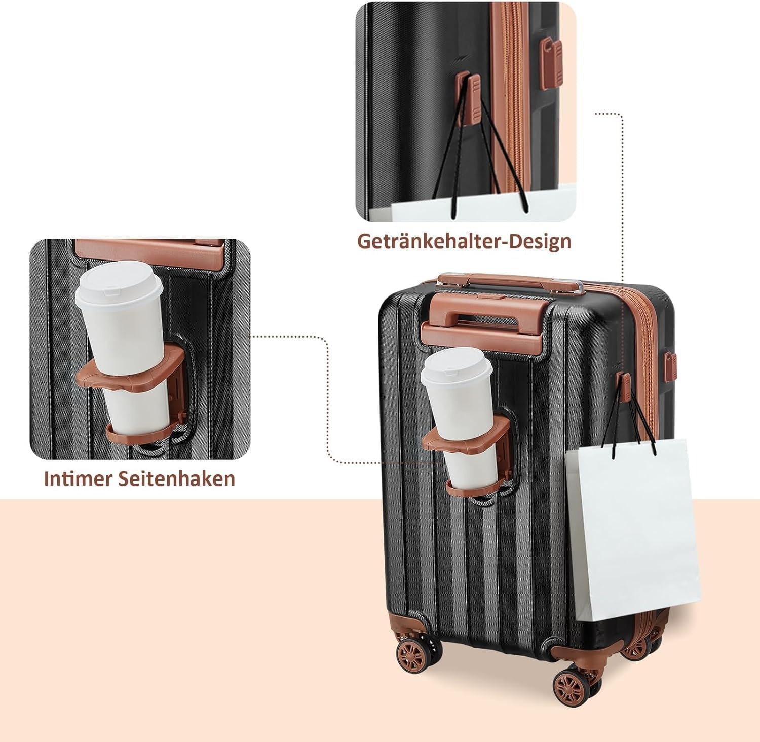 Joyway Kofferset 6-delig Zwart