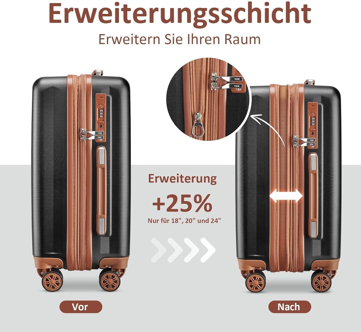 Joyway Kofferset 6-delig Zwart