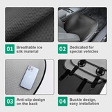 Stoelhoezen Tesla Model 3 2024 Highland Zwart Zijde Antislip Ademend Set Voor & Achter