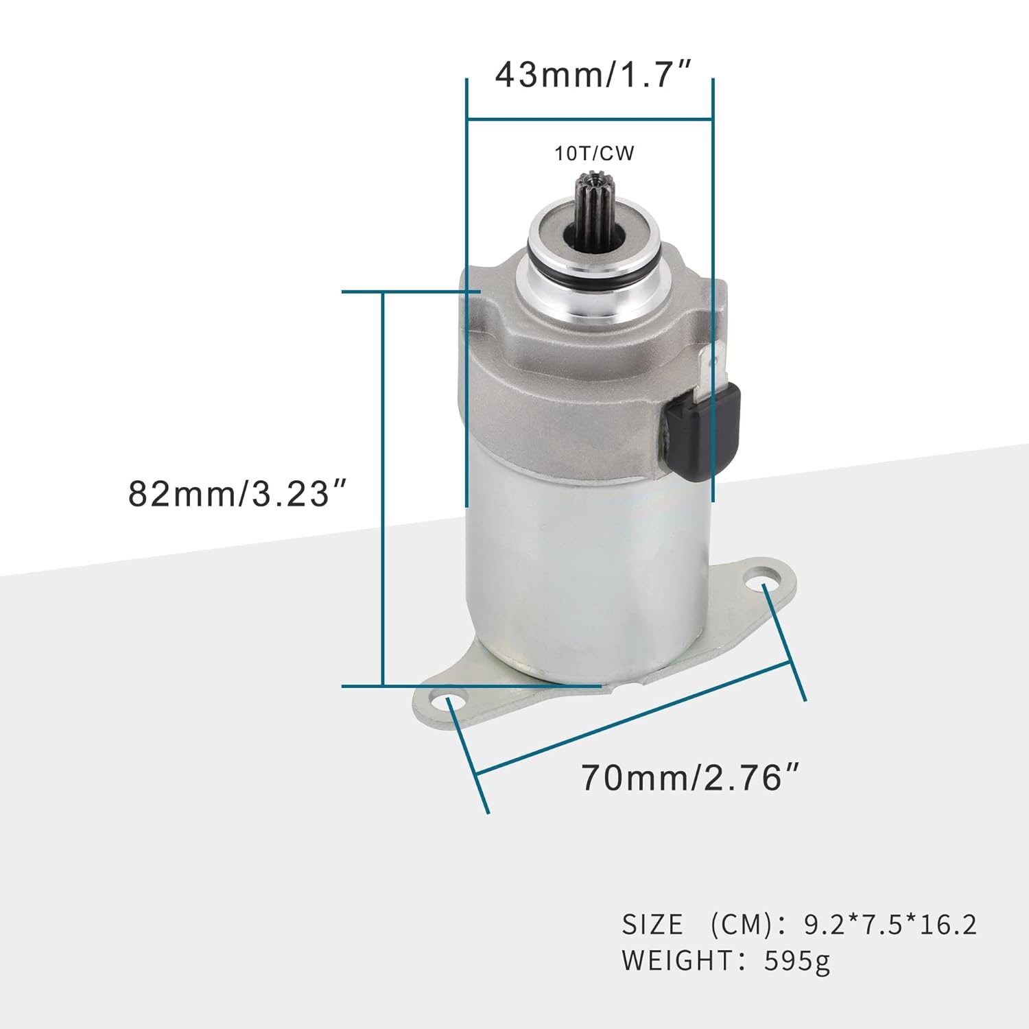 Elektrische startmotor 10T CW voor MIO-50 SYM-50