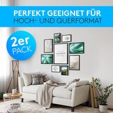 Calias Fotolijst 30 x 40 cm Zwart - Hout met Plexiglas, Inclusief Standaard en Ophanging (2 Stuks)