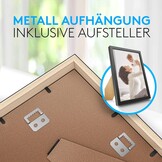 Calias Fotolijst 30 x 40 cm Zwart - Hout met Plexiglas, Inclusief Standaard en Ophanging (2 Stuks)