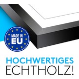 Calias Fotolijst 30 x 40 cm Zwart - Hout met Plexiglas, Inclusief Standaard en Ophanging (2 Stuks)