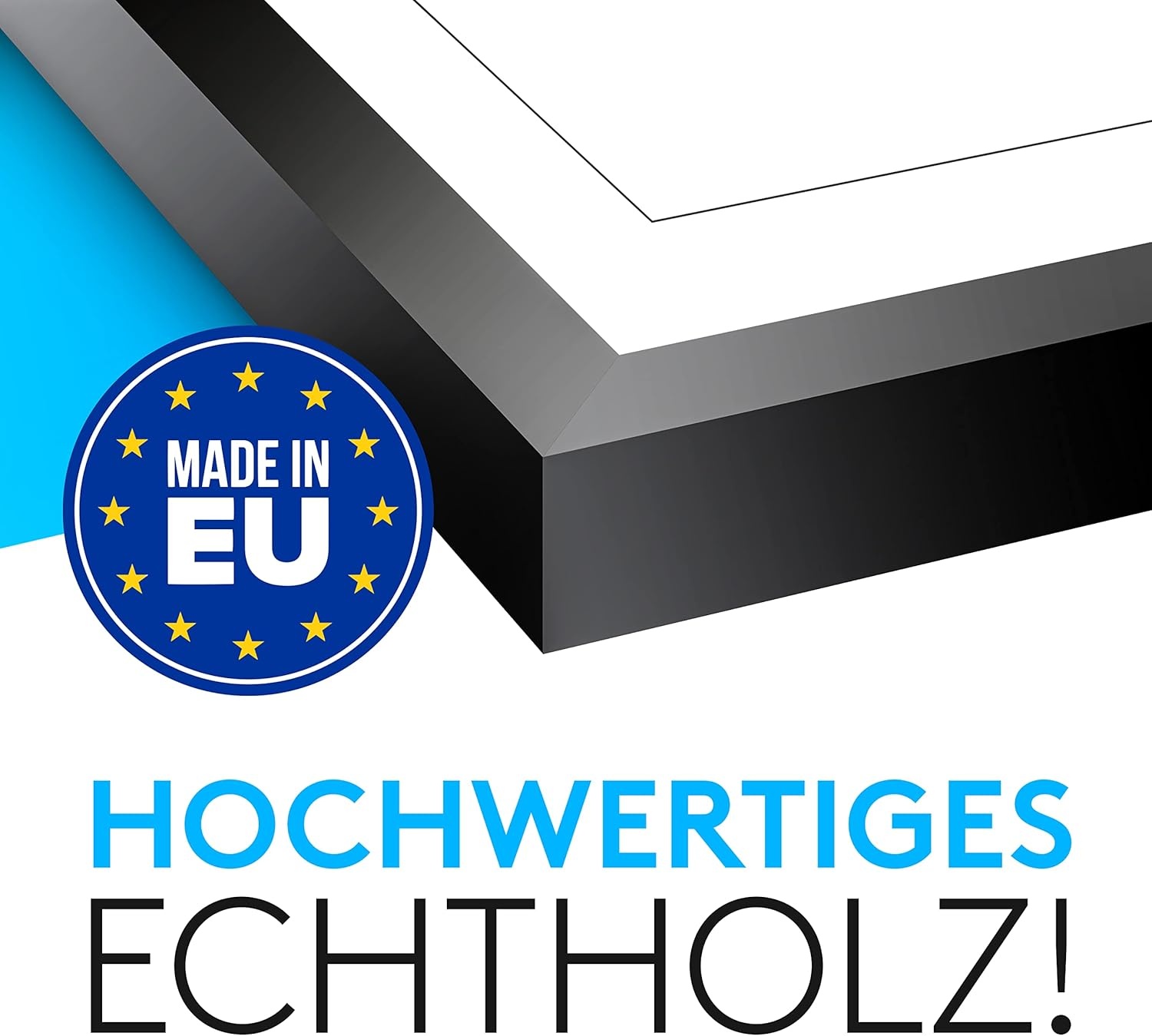 Calias Fotolijst 30 x 40 cm Zwart - Hout met Plexiglas, Inclusief Standaard en Ophanging (2 Stuks)