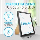 Set van 2 Houten Fotolijsten 30x40cm Zwart met Onbreekbaar Plexiglas | 55% Korting