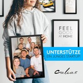 Calias Fotolijst 30 x 40 cm Zwart - Hout met Plexiglas, Inclusief Standaard en Ophanging (2 Stuks)