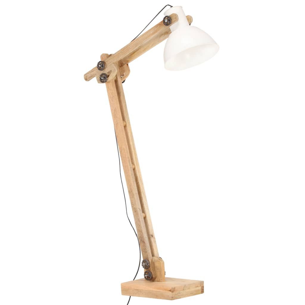 Vloerlamp Massief Mangohout Wit E27 - 61% Korting