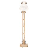 Vloerlamp Massief Mangohout Wit E27 - 61% Korting