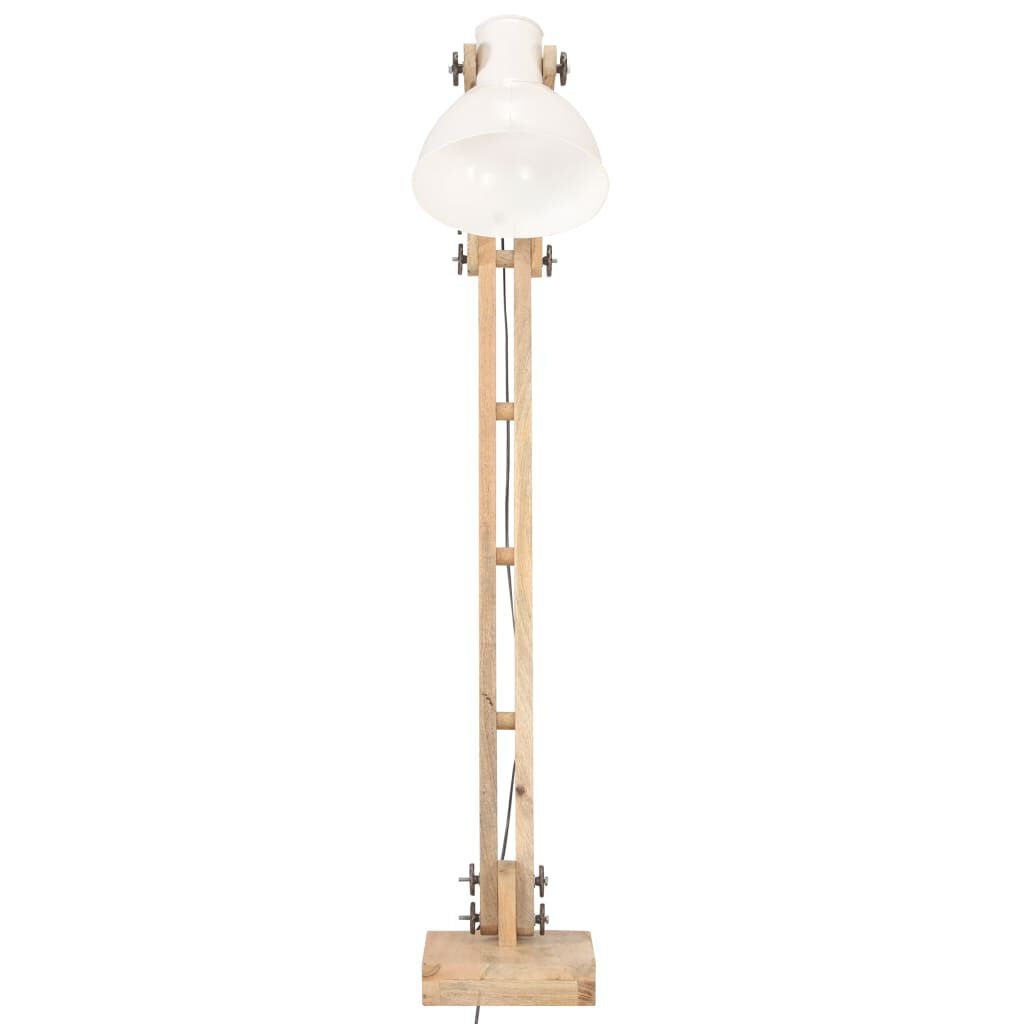 Vloerlamp Massief Mangohout Wit E27 - 61% Korting