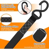 Ohuhu Spanbanden met Ratel en Haak - 4 stuks - Zwart, 4 cm x 4,6 m, 1500 kg Breekbelasting