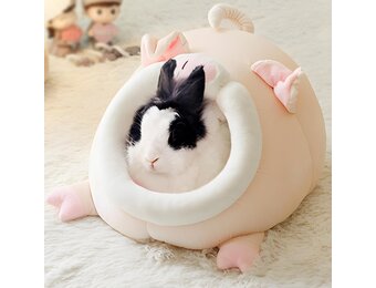 JanYoo Hondenhok & Konijnenmand L, Zacht en Wasbaar Knuffelnest voor Cavia's, Hamsters, Fretten en Meer