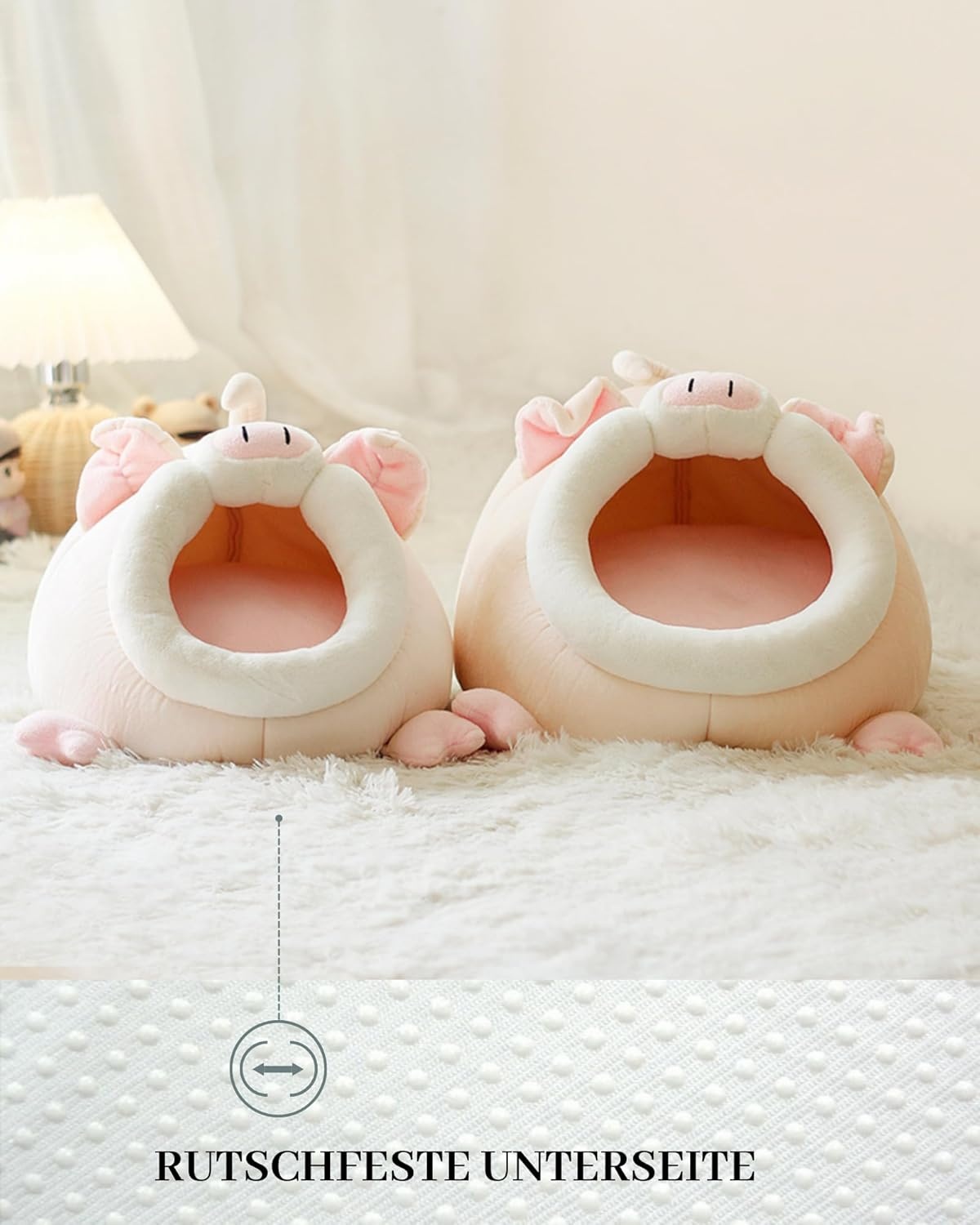 JanYoo Hondenhok & Konijnenmand L, Zacht en Wasbaar Knuffelnest voor Cavia's, Hamsters, Fretten en Meer