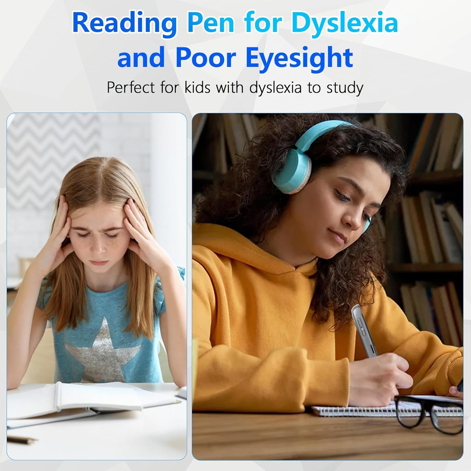 Scan vertaler pen met 3,7 inch touchscreen, 142 talen, real-time lees- & vertaalfunctie, voor dyslexie, offline