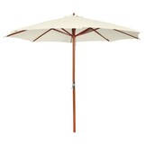 vidaXL Parasol 300x258 cm zandwit