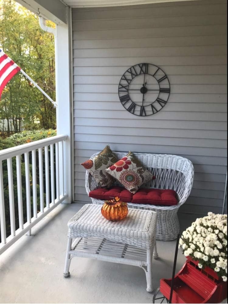 Vintage Stille Wandklok, 40 cm Skelet Metalen Klok voor Woonkamer Keuken Café Hotel Kantoor Huisdecoratie (Zwart)