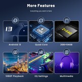 Autoradio Android 13 1 Din met Wireless Apple CarPlay & Android Auto, 6,2 inch touchscreen, Bluetooth, WiFi, GPS, achteruitrijcamera, 2+32GB