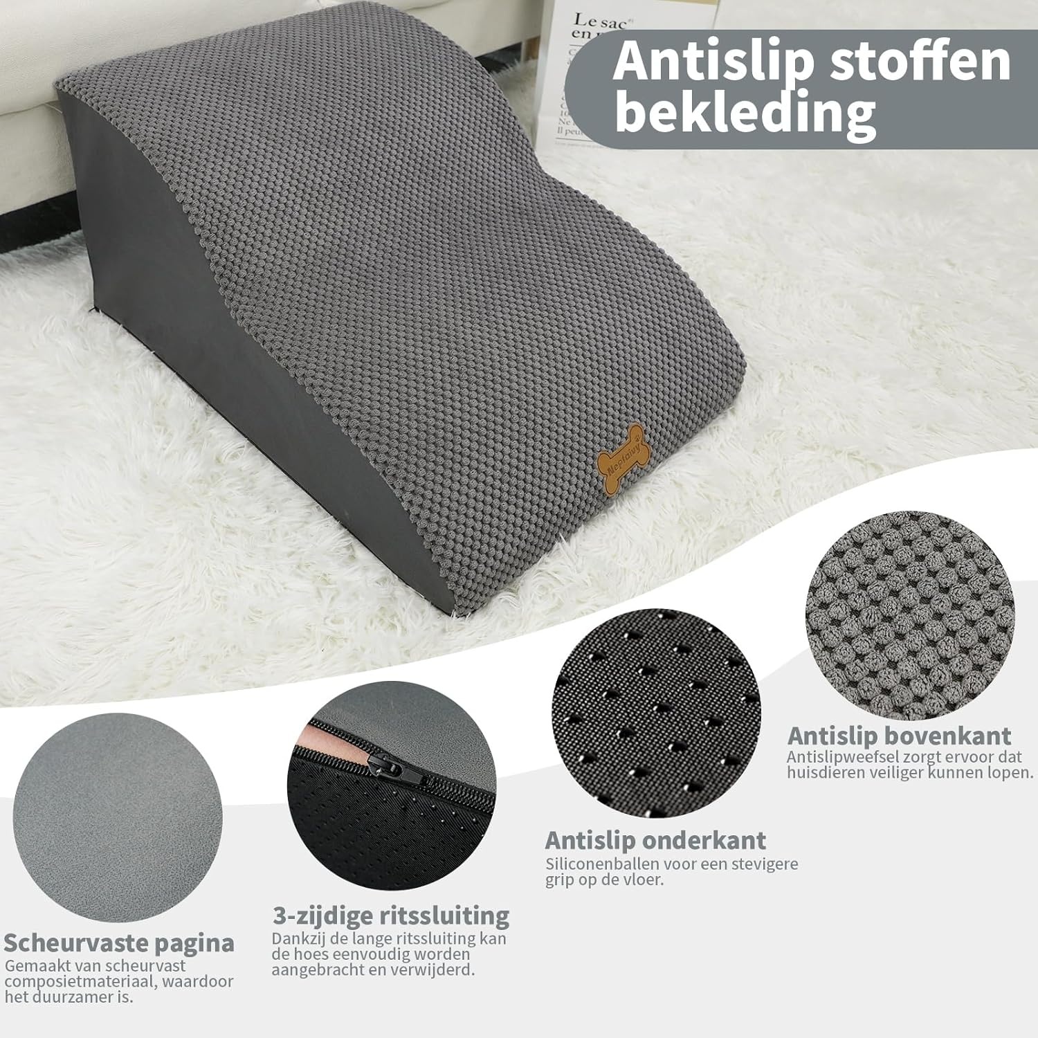 Honden trapjes 2 treden 55x40x30cm voor kleine honden - Bed & bank