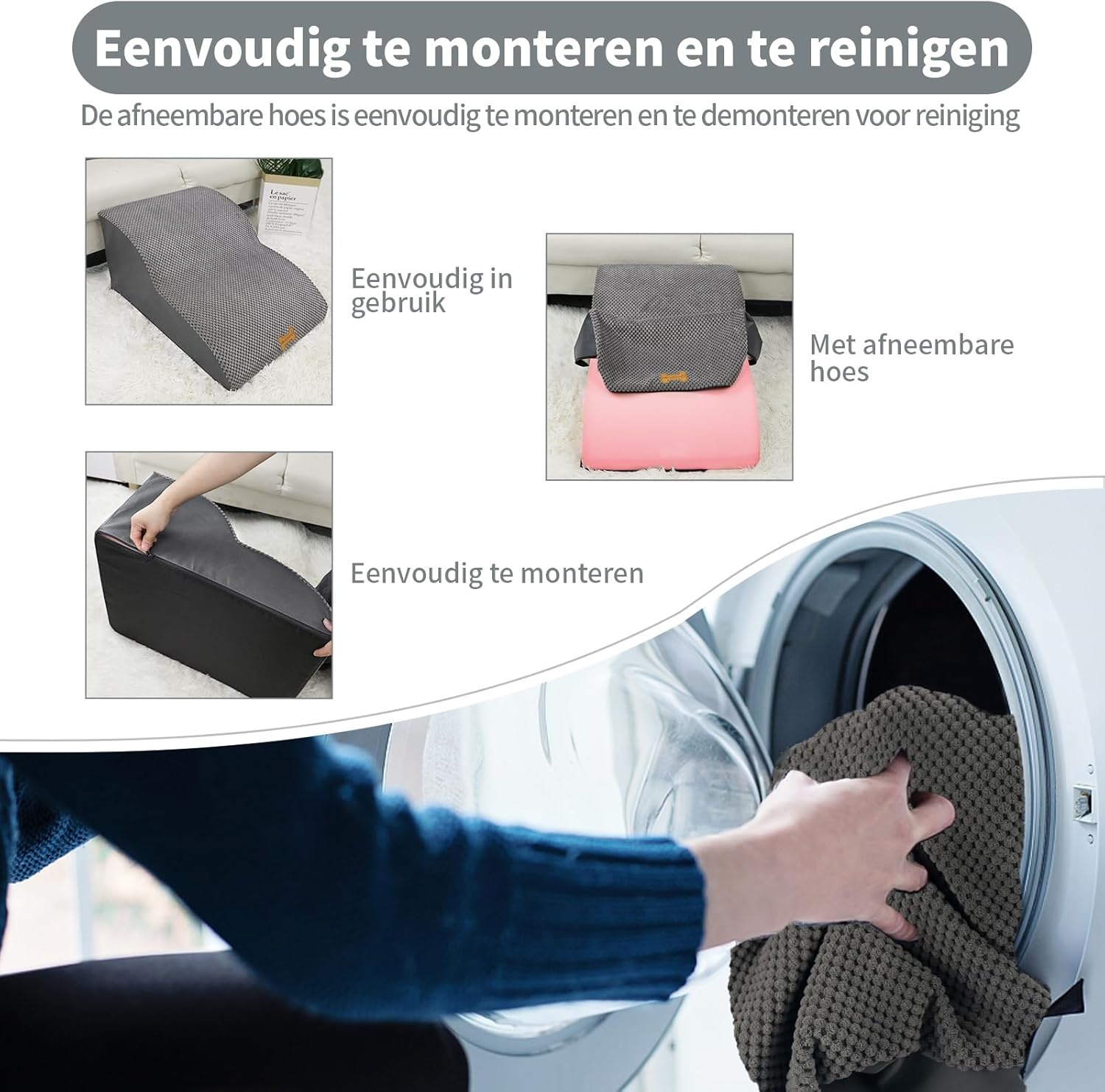 Honden trapjes 2 treden 55x40x30cm voor kleine honden - Bed & bank