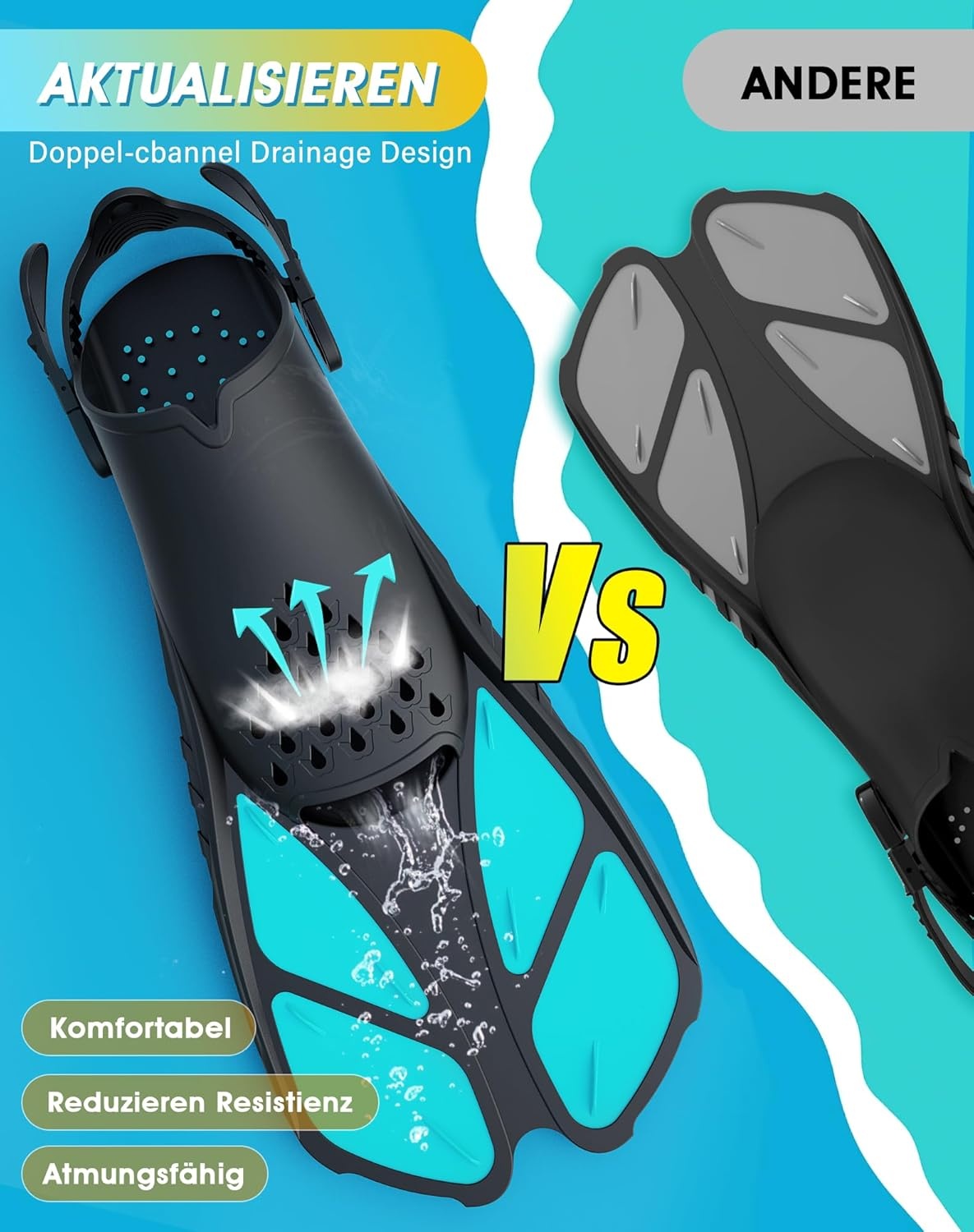 Verstelbare Zwemflossen Uniseks voor Volwassenen en Kinderen - Ideaal voor Reizen