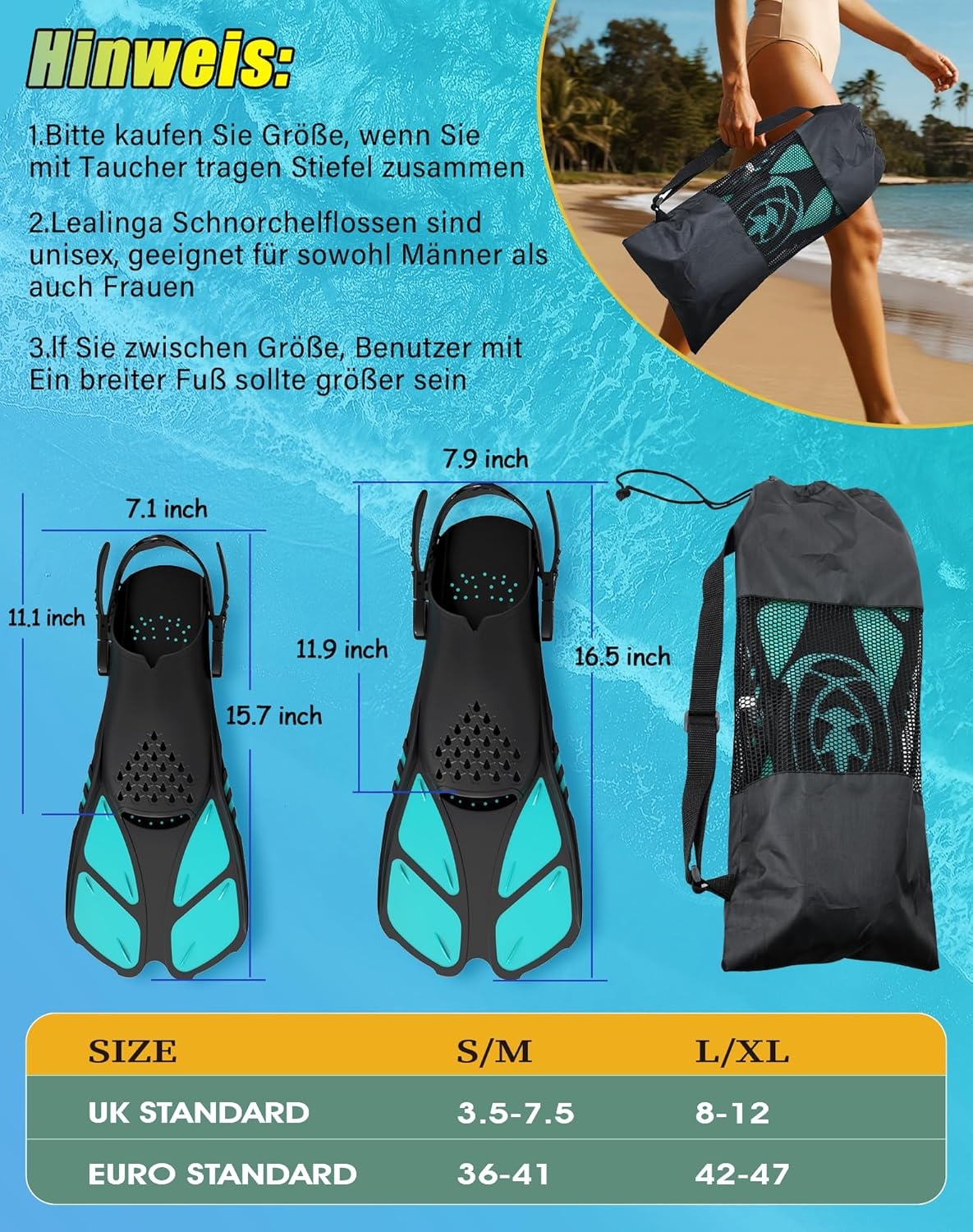 Verstelbare Zwemflossen Uniseks voor Volwassenen en Kinderen - Ideaal voor Reizen